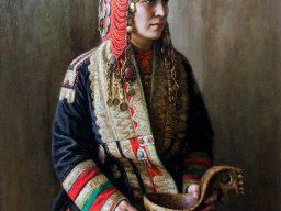 Башкирка с бяло-зелено-червено на ръкава