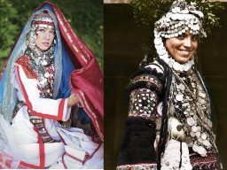 Сравнения на близостта на народните женски костюми Чувашия-Македония