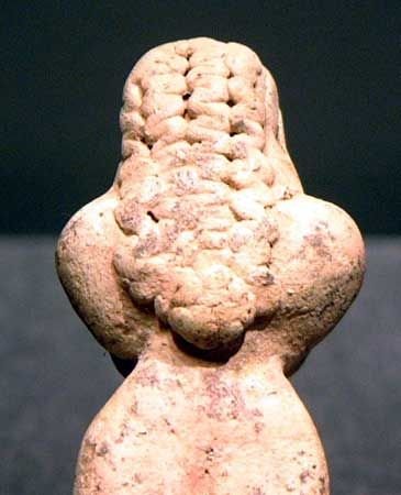 Indus Valley Civilization Terracotta Fertility Goddess - Pakistan-Western India. 3500-2500 BC. H. 8,3 cm Harappan style